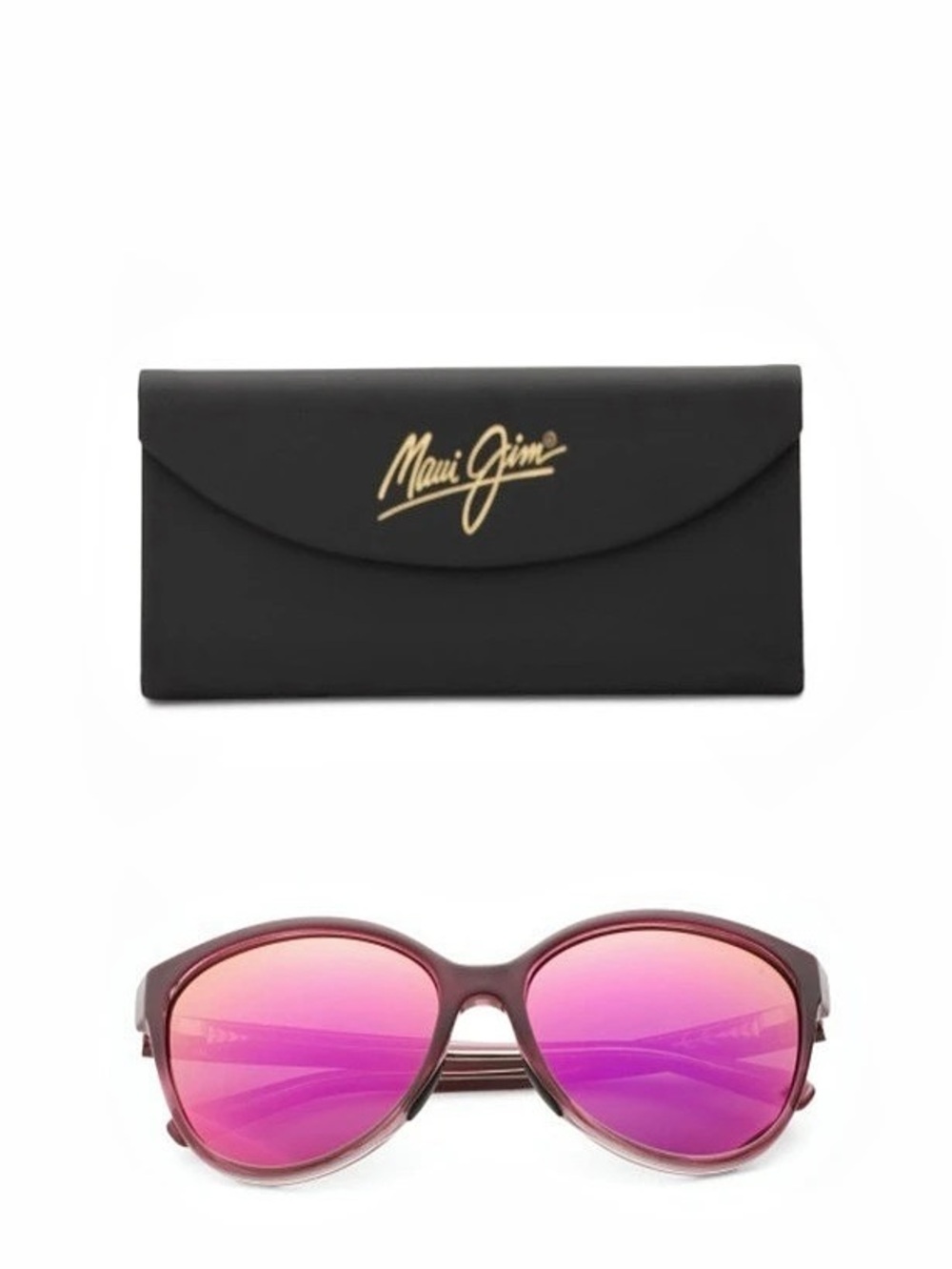 Maui Jim Pink Lens Sunglasses with Case Like New